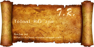 Tolnai Rózsa névjegykártya
